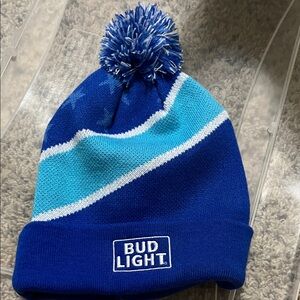 Blue Pom-Pom Beanie for Men